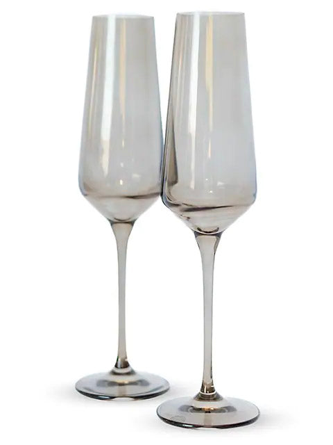 Colored Champagne Flutes (Set of 6)