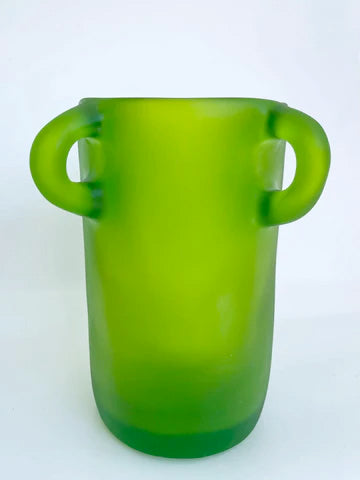 Green Loopy Resin Vase