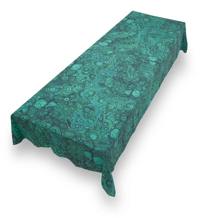 Malachite Linen Tablecloth