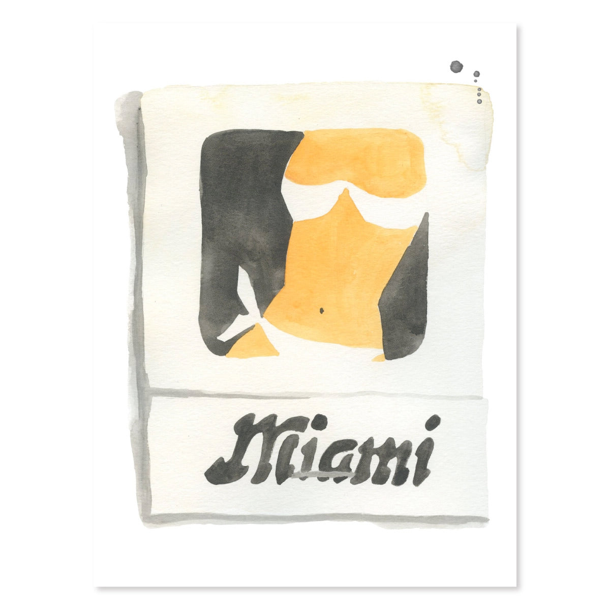 Miami Matchbook Watercolor Print