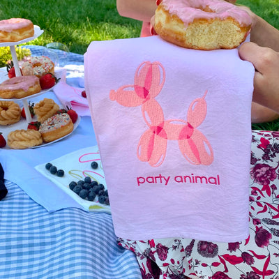 Party Animal Tea Towel