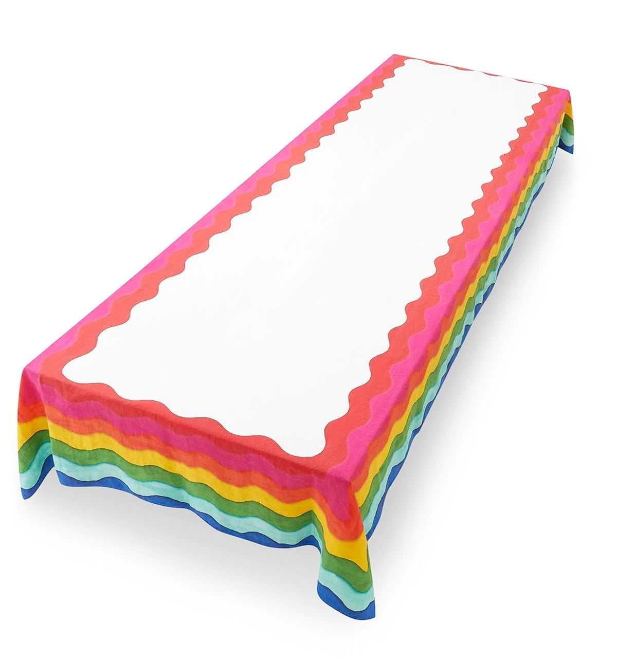 Summer Rainbow Linen Tablecloth