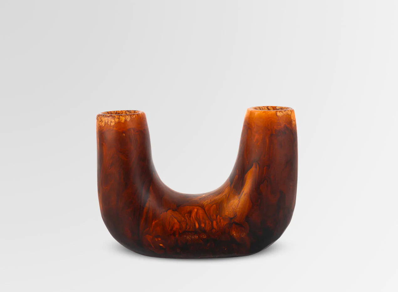 Dark Horn Small Resin Branch Vase