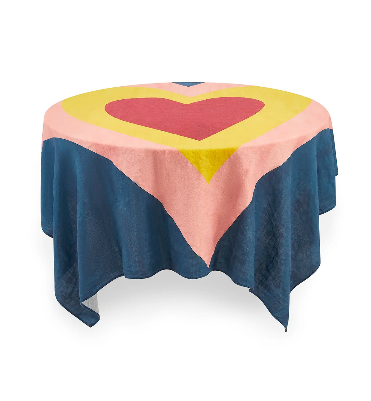 Queen of Hearts Linen Tablecloth for 2
