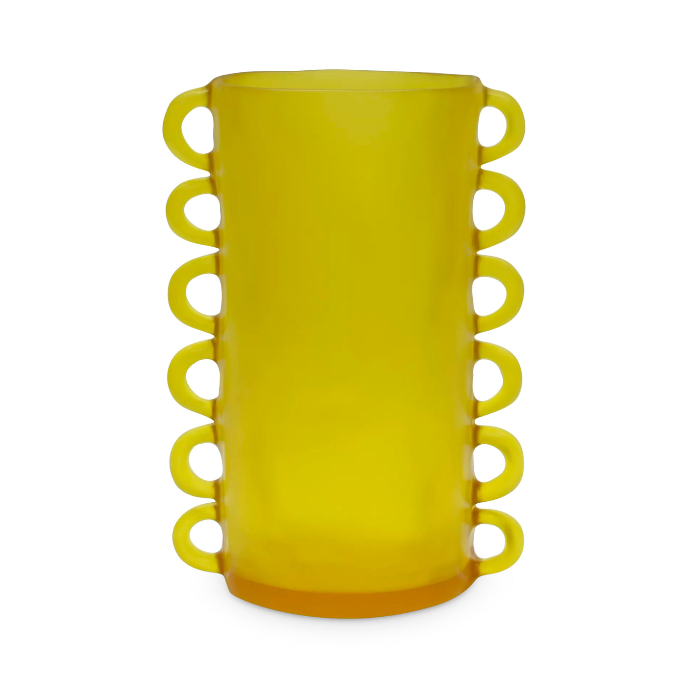 Yellow Loopy Resin Vase