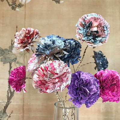 Mixed Bouquet of Italian Colored Paper Flowers